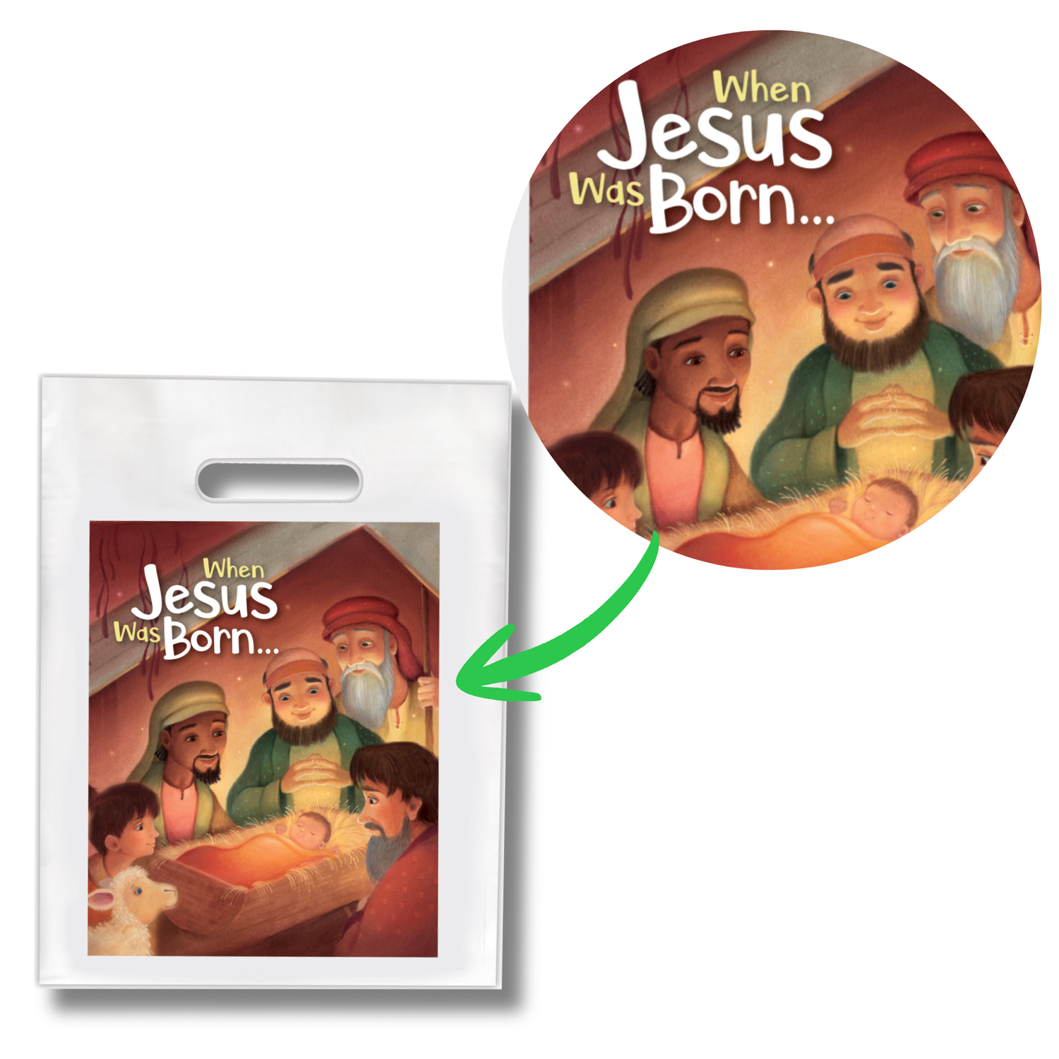 9" x 12" Goodie Bag (12 Pack) - KJV - When Jesus Was Born