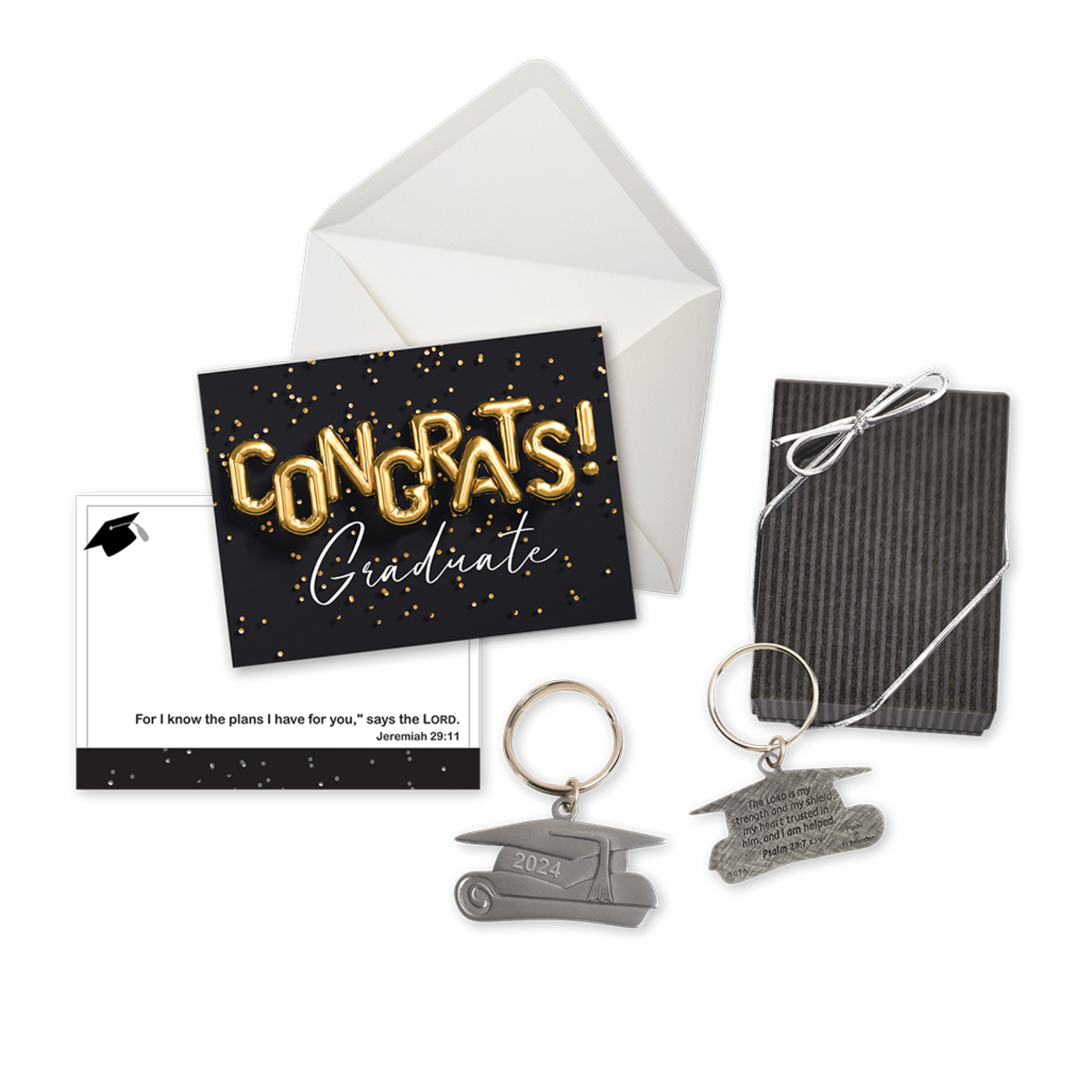 2024 Christian Keychain in shape of Graduation Cap & Card