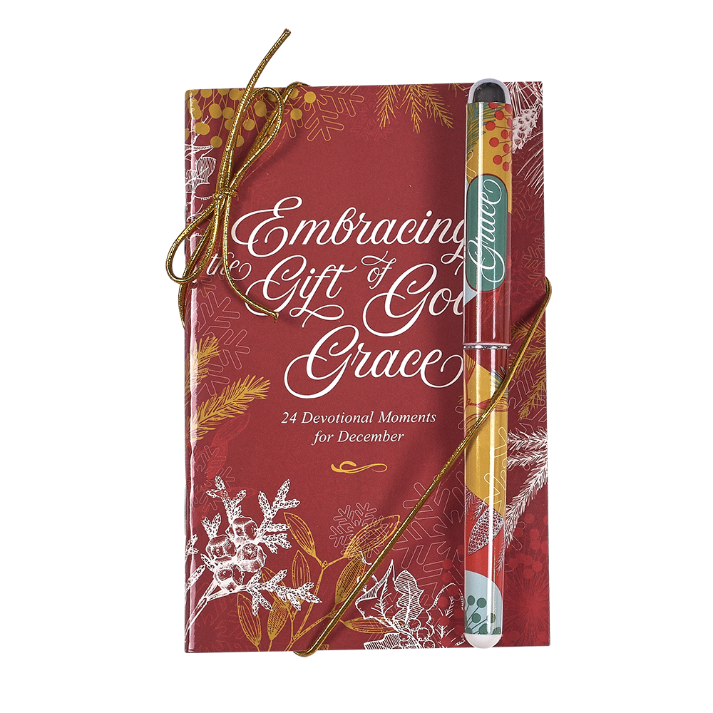 December devotional book & pen set - Embracing the Gift of God's Grace 