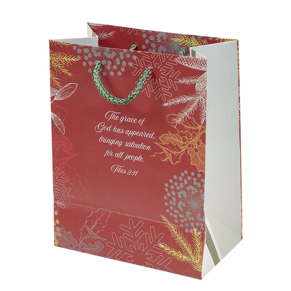 Back view of gift bag from teh Embracing the Gift of God's Grace product line from CTA, Inc