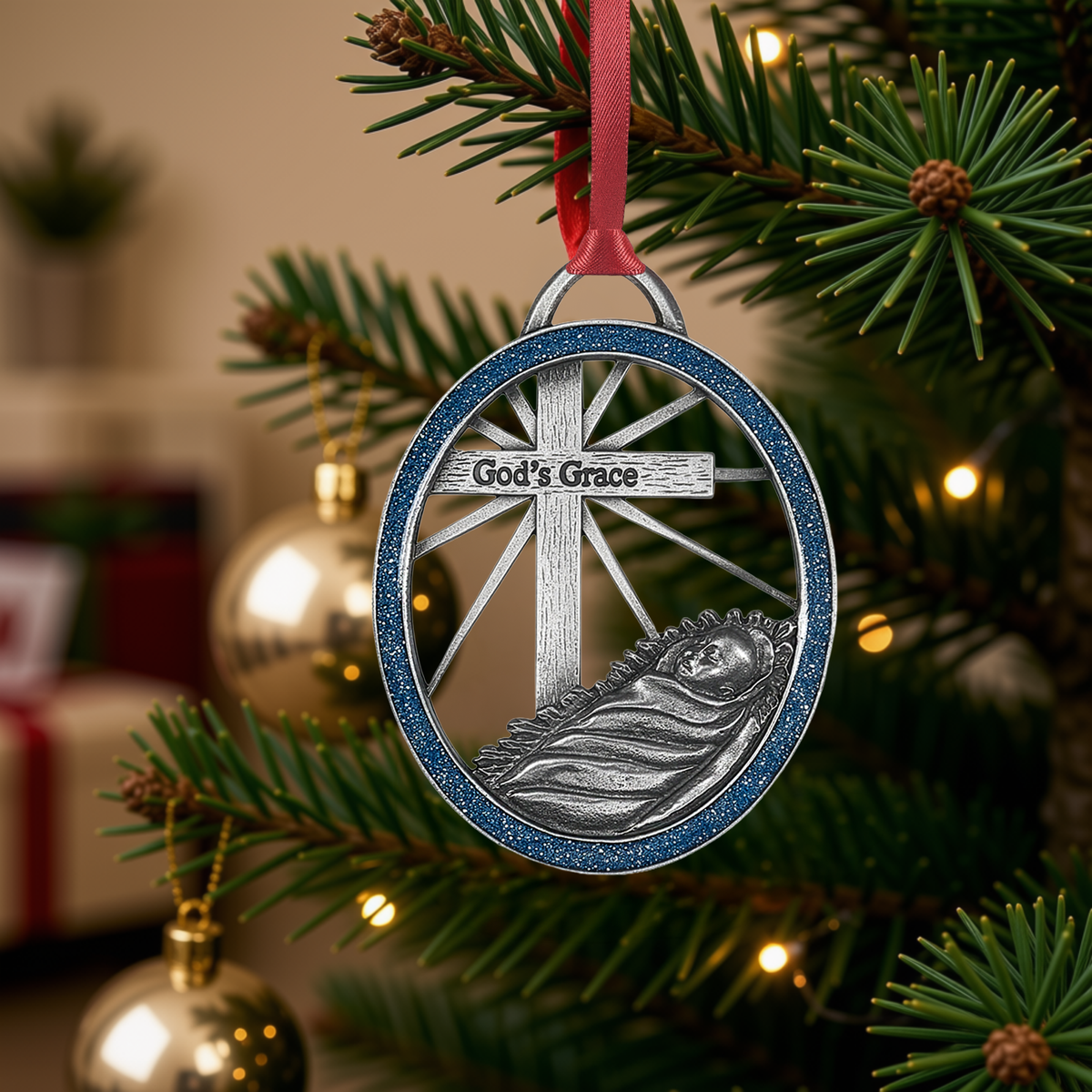 Christmas Ornament of Faith - Embracing the Gift of God's Grace