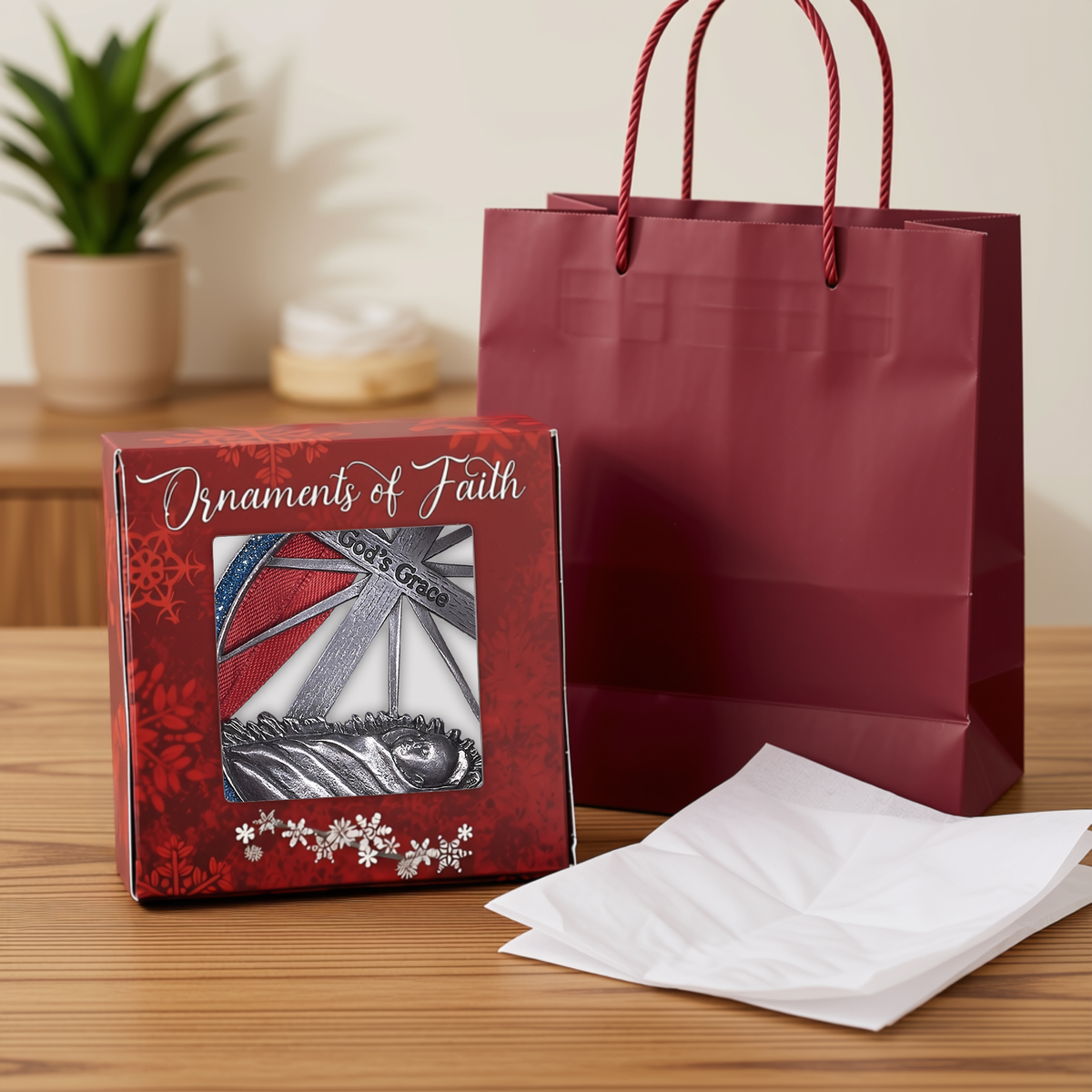 Christmas Ornament of Faith - Embracing the Gift of God's Grace