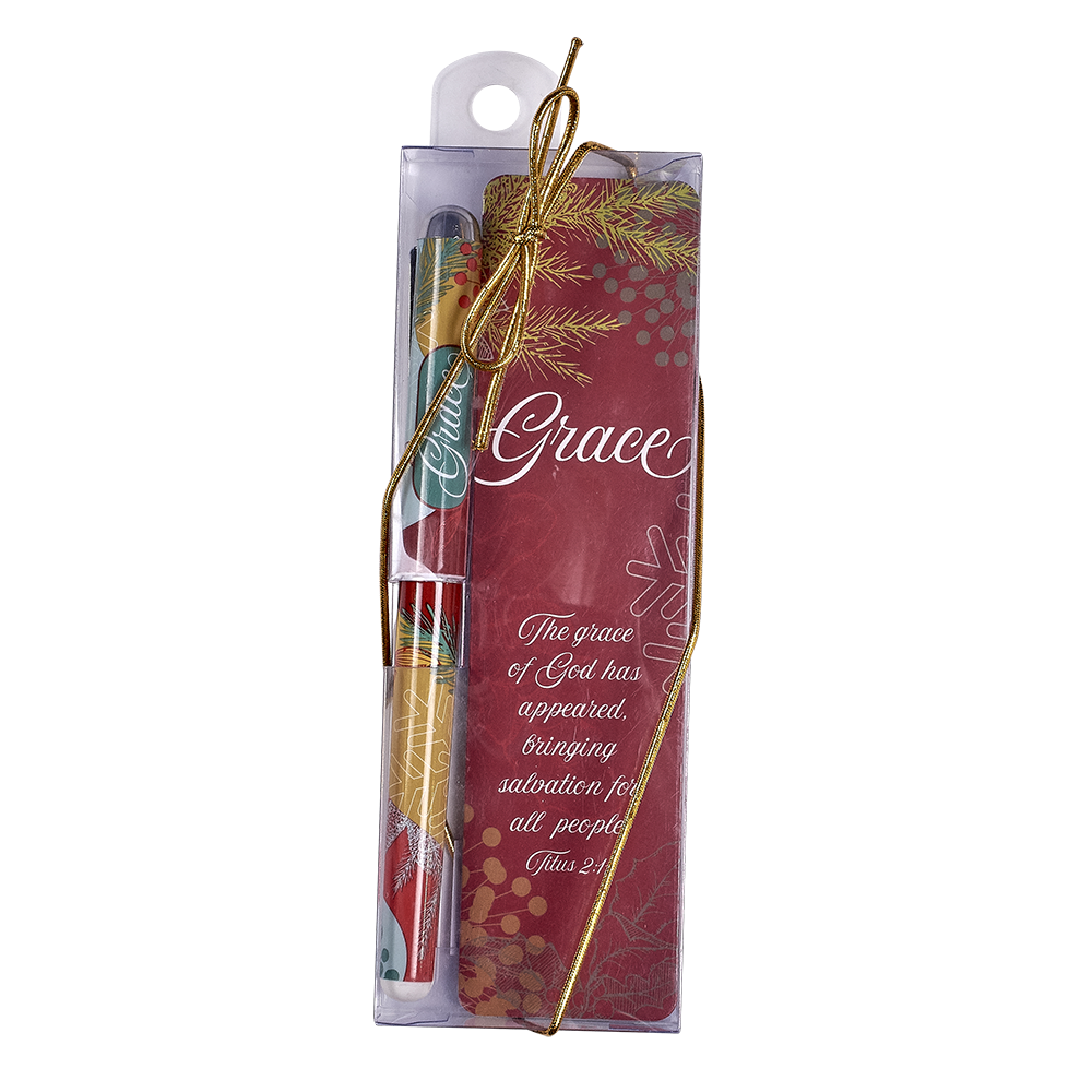 Embracing the Gift of God's Grace pen & bookmark gift set in acrylic box