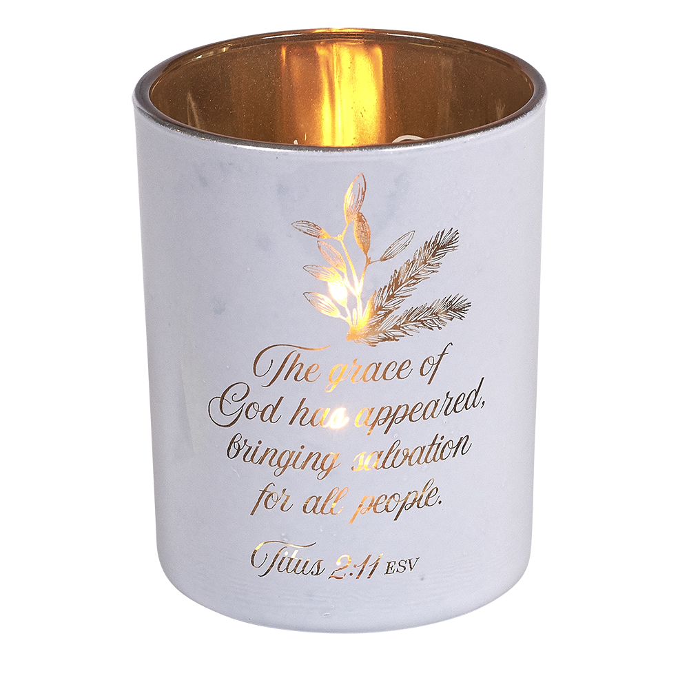 Back of Embracing the Gift of God's Grace candle holder