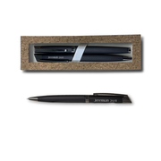 Sleek Matte Black Metal Pen Set (1 Rollerball & 1 Gel) Featuring Jeremiah 29:11