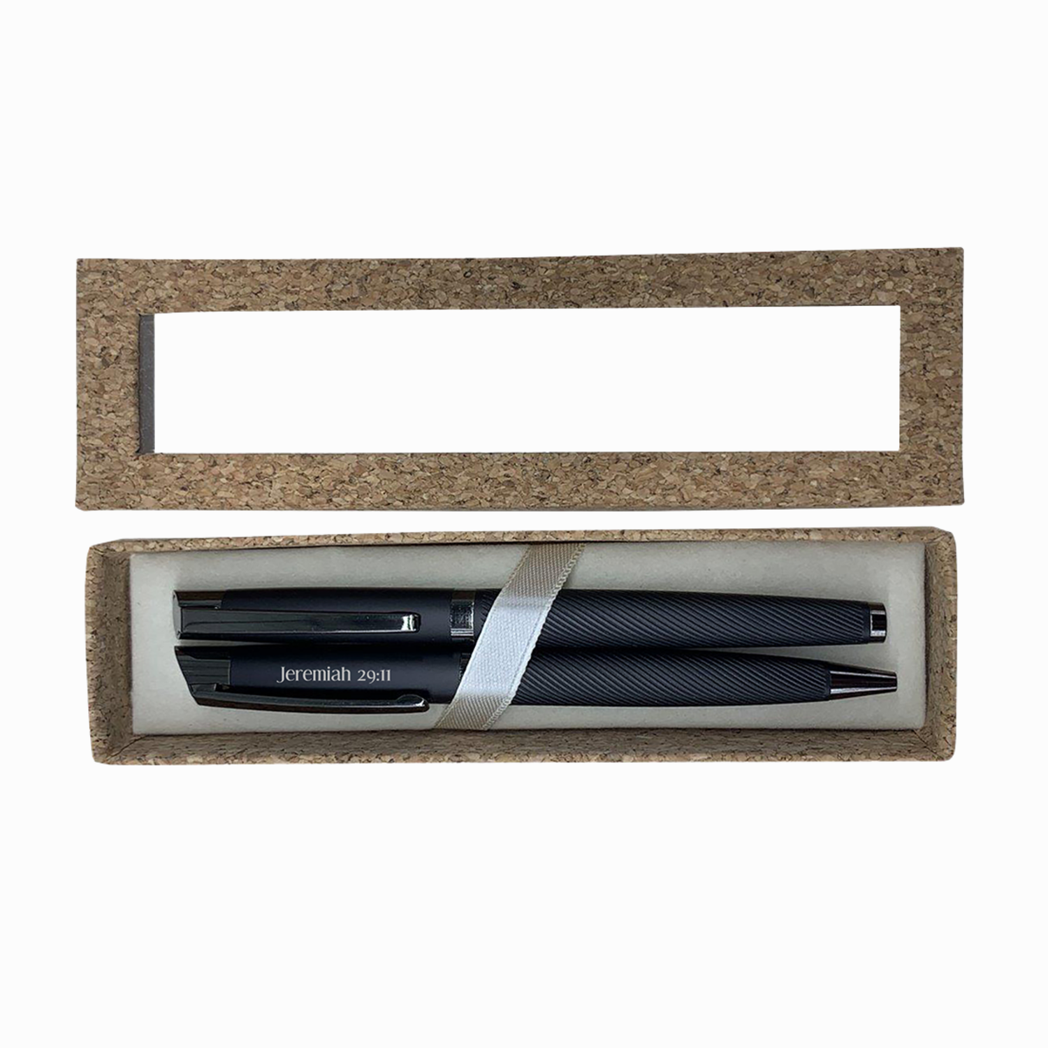 Sleek Matte Black Metal Pen Set