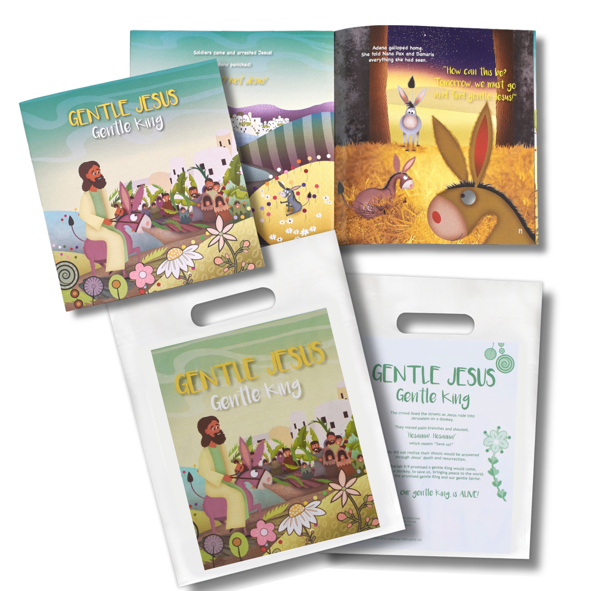 24-Page Children's Softcover Story Book with FREE Goodie Bag - Gentle Jesus, Gentle King