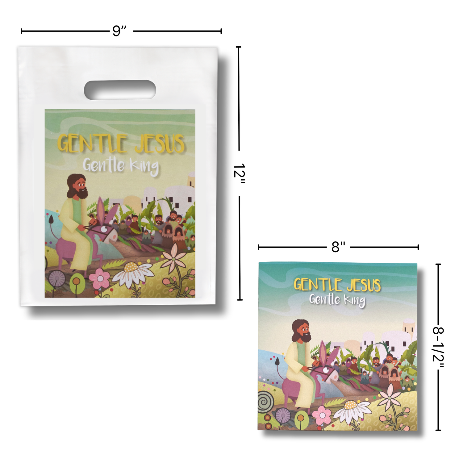 24-Page Children's Softcover Story Book with FREE Goodie Bag - Gentle Jesus, Gentle King