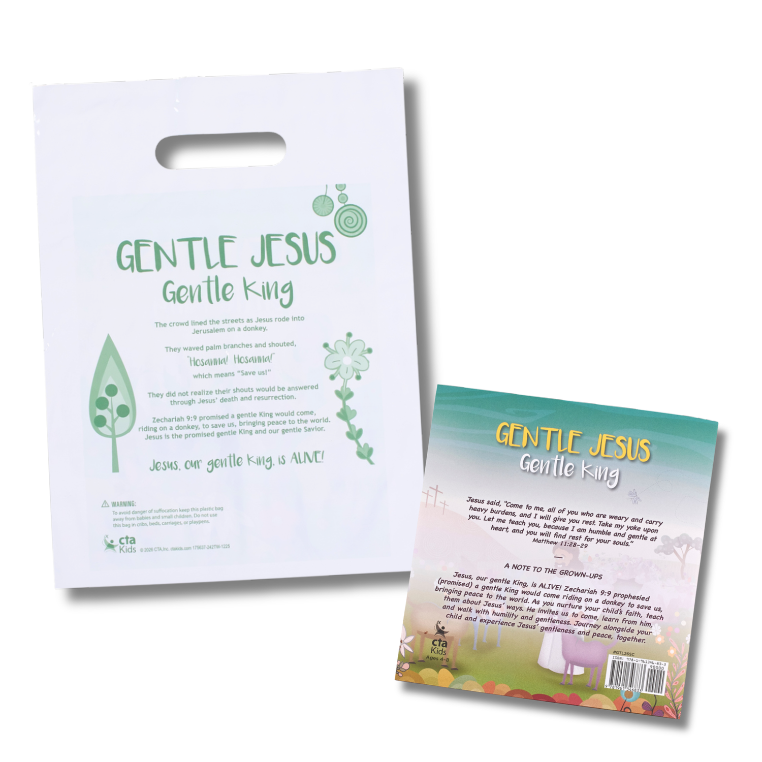 24-Page Children's Softcover Story Book with FREE Goodie Bag - Gentle Jesus, Gentle King