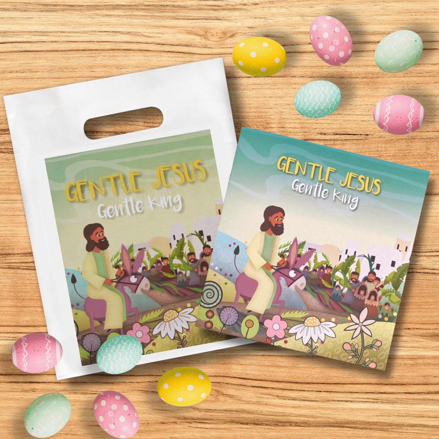 24-Page Children's Softcover Story Book with FREE Goodie Bag - Gentle Jesus, Gentle King
