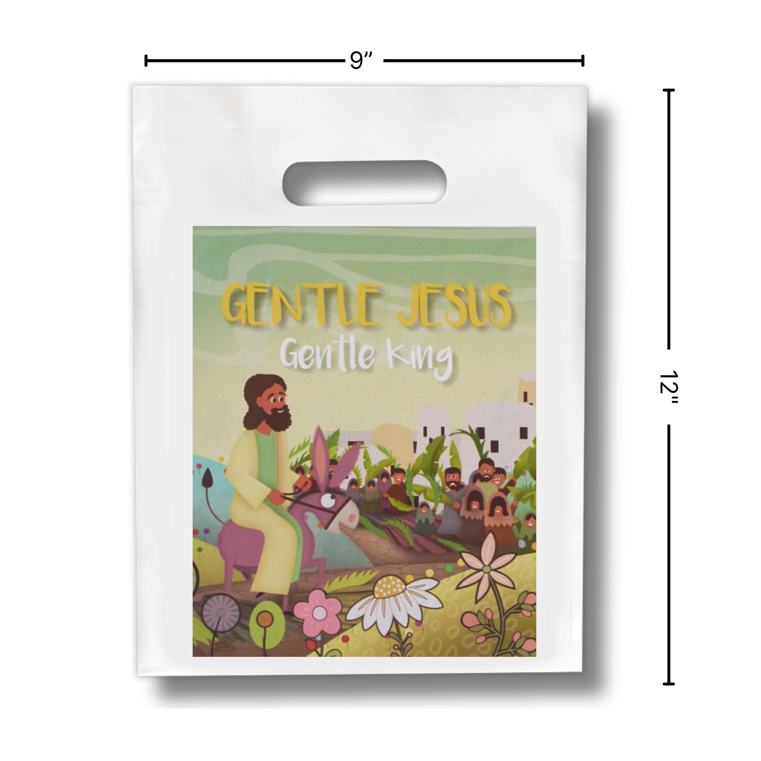 9" x 12" Goodie Bags (12 Pack) - Gentle Jesus, Gentle King