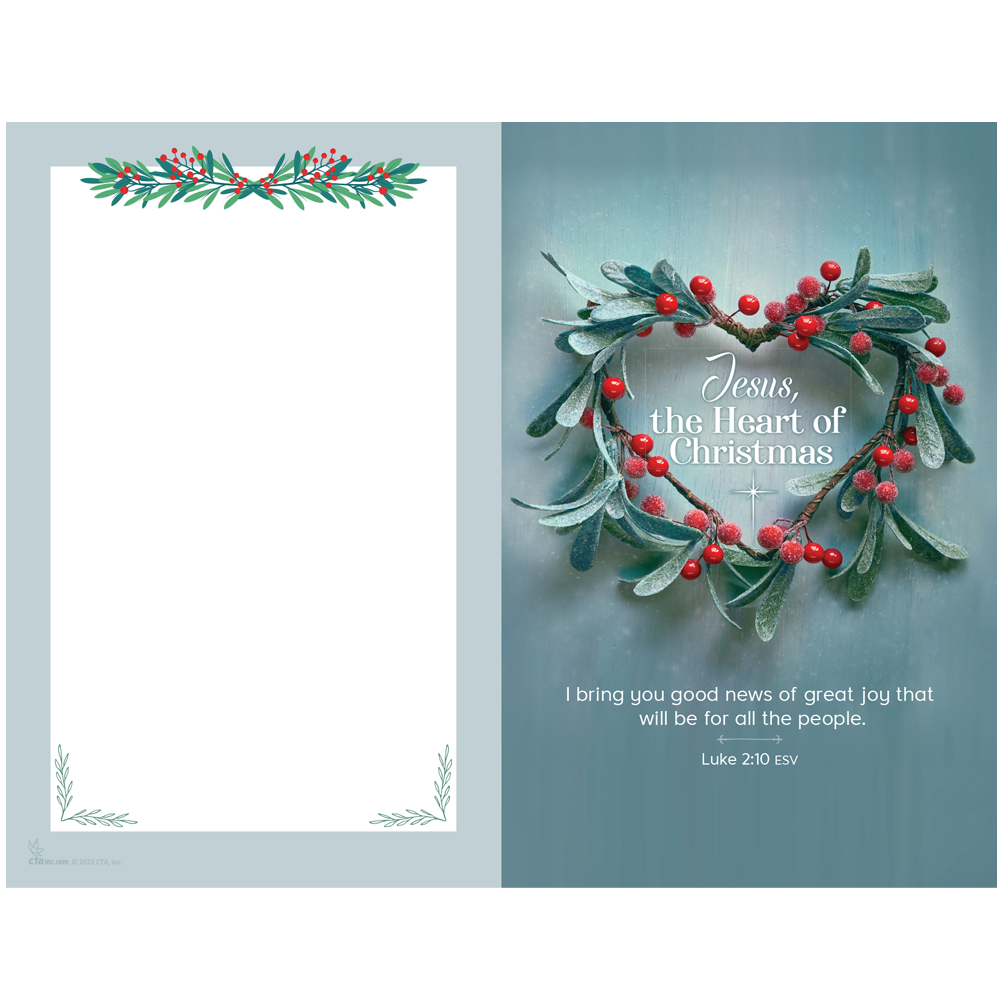 Jesus The Heart of Christmas Free Church Bulletin Cover