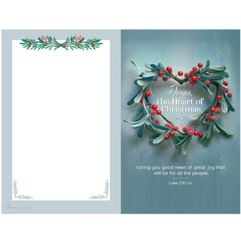 Jesus the Heart of Christmas Free Church Christmas Bulletin Cover