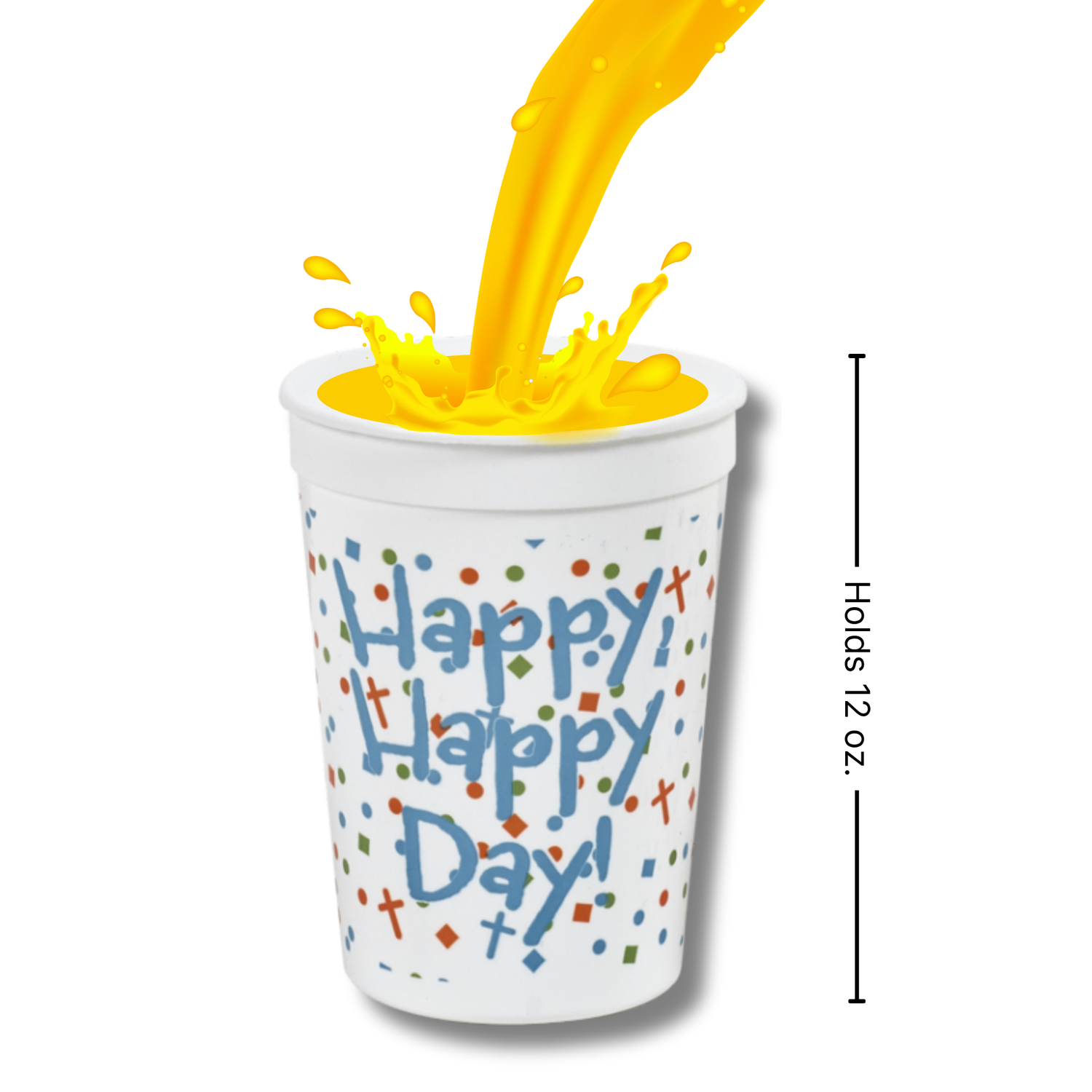12oz Plastic Tumbler - Happy, Happy Day!