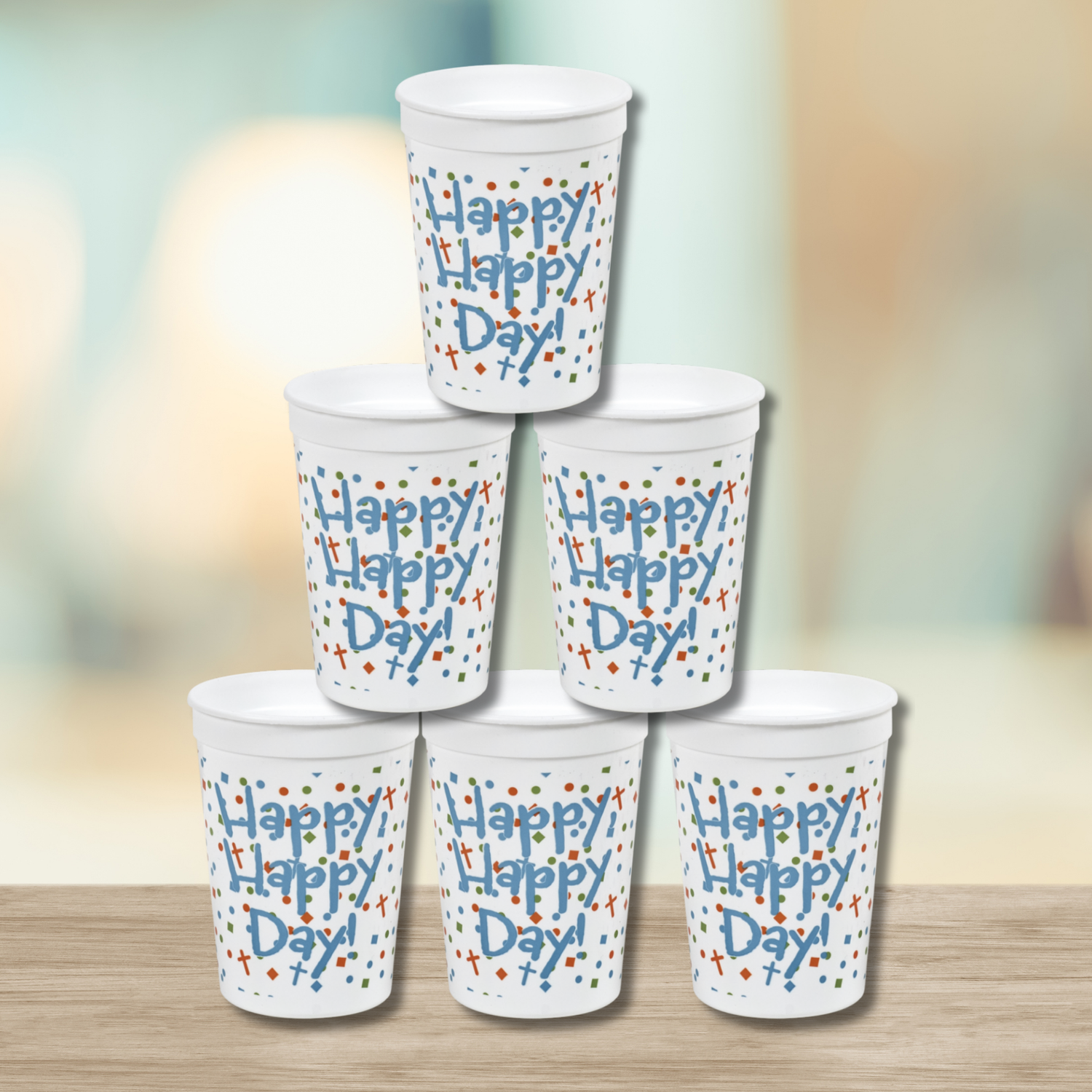 12oz Plastic Tumbler - Happy, Happy Day!