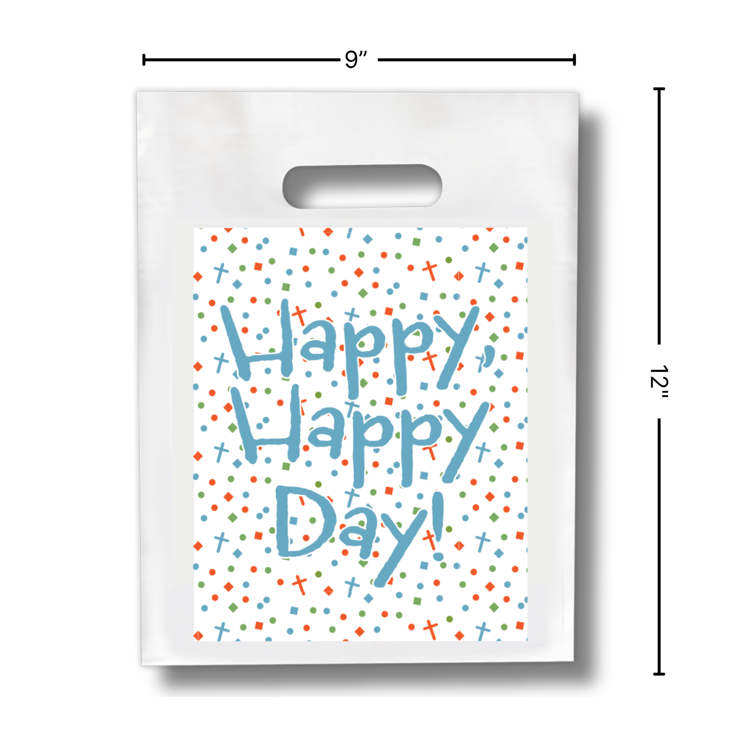 9" x 12" Goodie Bags (12 Pack) - Happy, Happy Day!