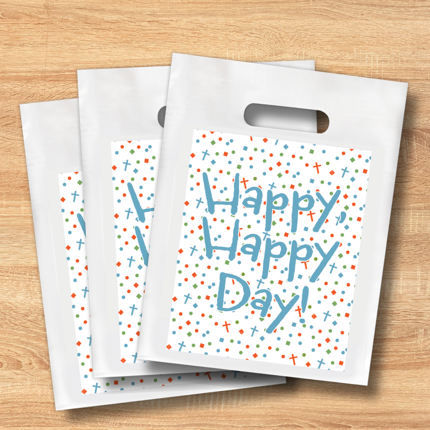 9" x 12" Goodie Bags (12 Pack) - Happy, Happy Day!