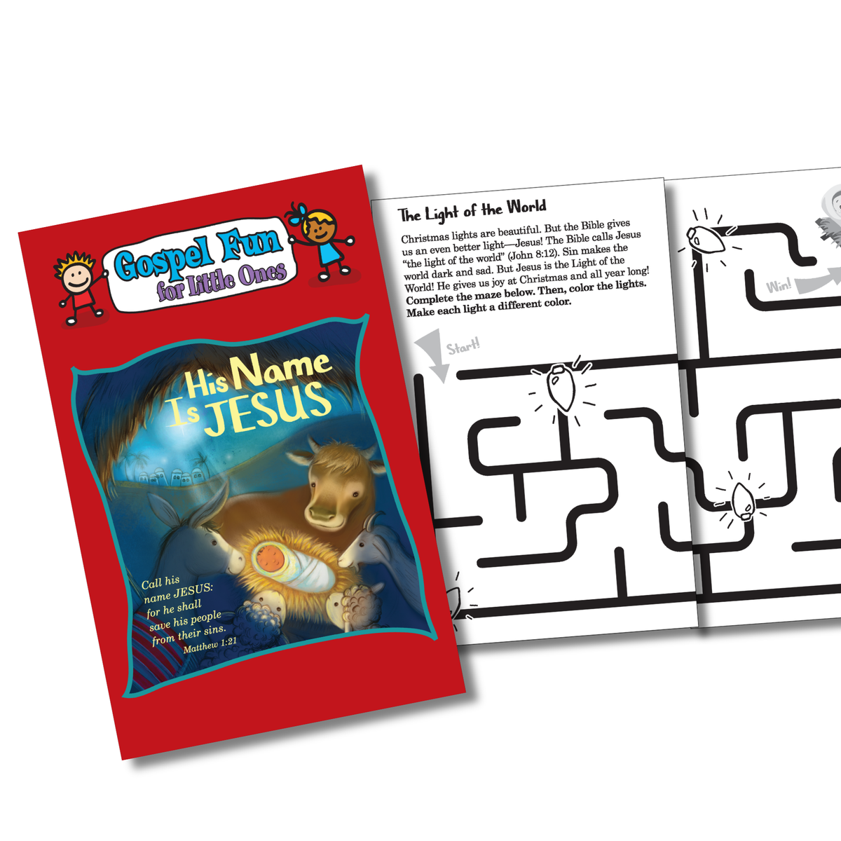 Gospel Fun for Little Ones Activity Booklet for Preschoolers - KJV - His Name Is Jesus