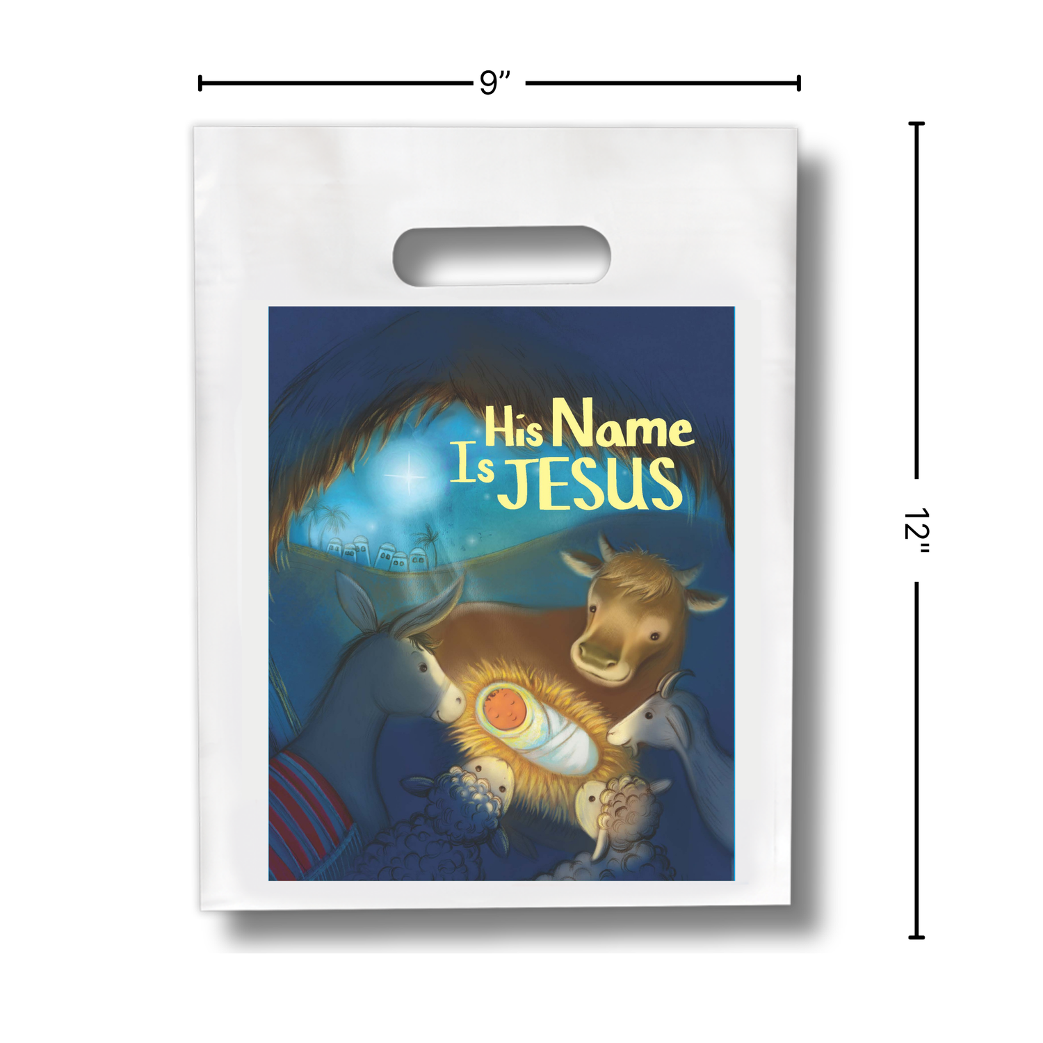 9" x 12" Goodie Bags (12 Pack) - His Name Is Jesus