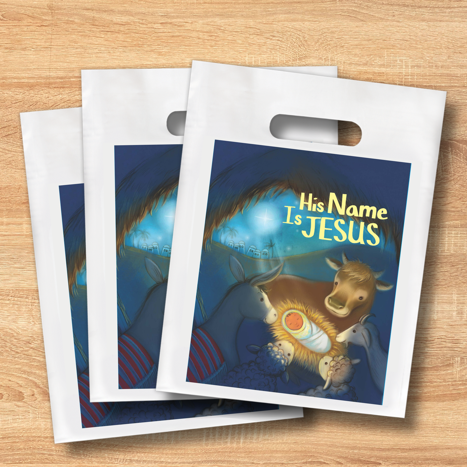 9" x 12" Goodie Bags (12 Pack) - His Name Is Jesus