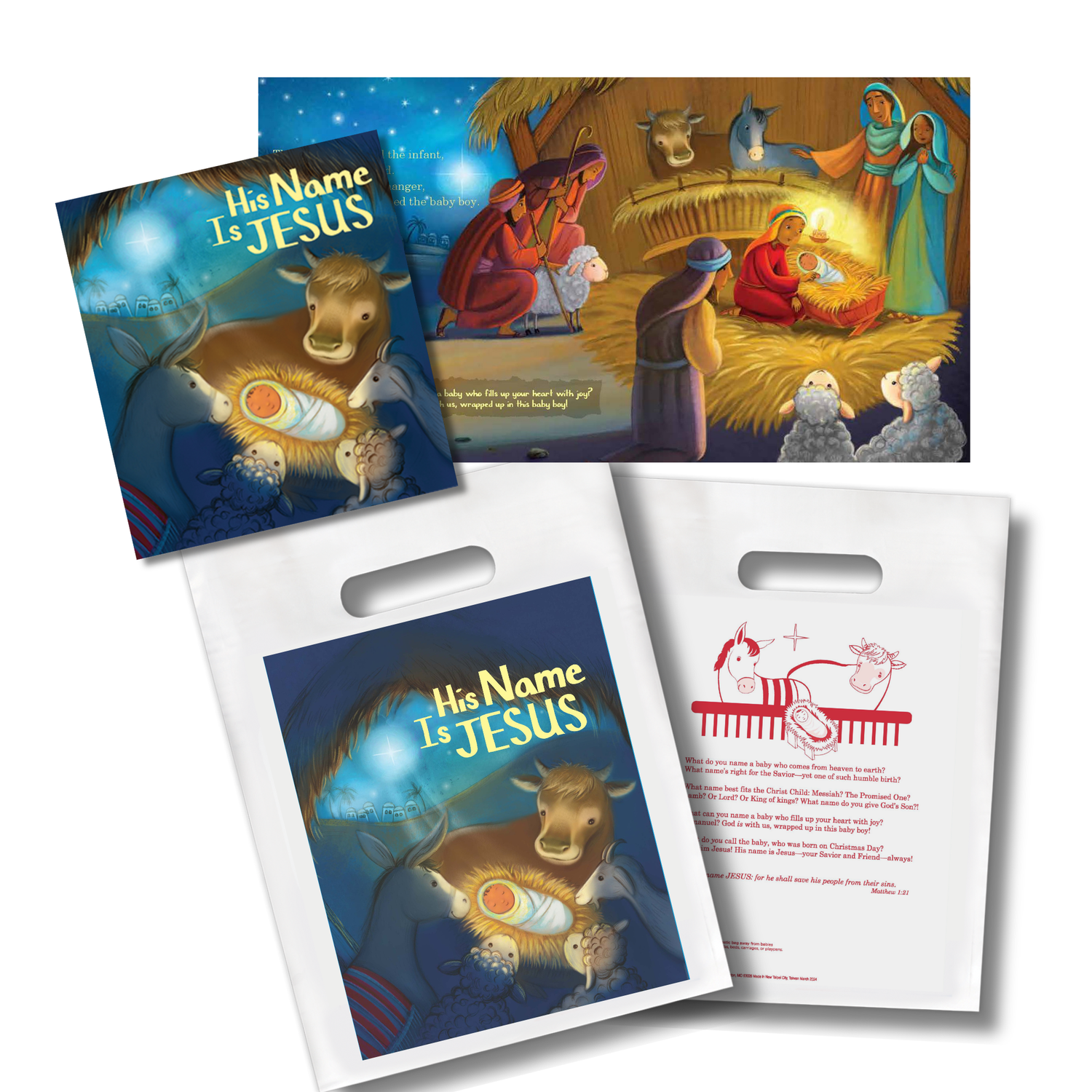 16-Page Children's Softcover Story Book with FREE Goodie Bag - His Name Is Jesus