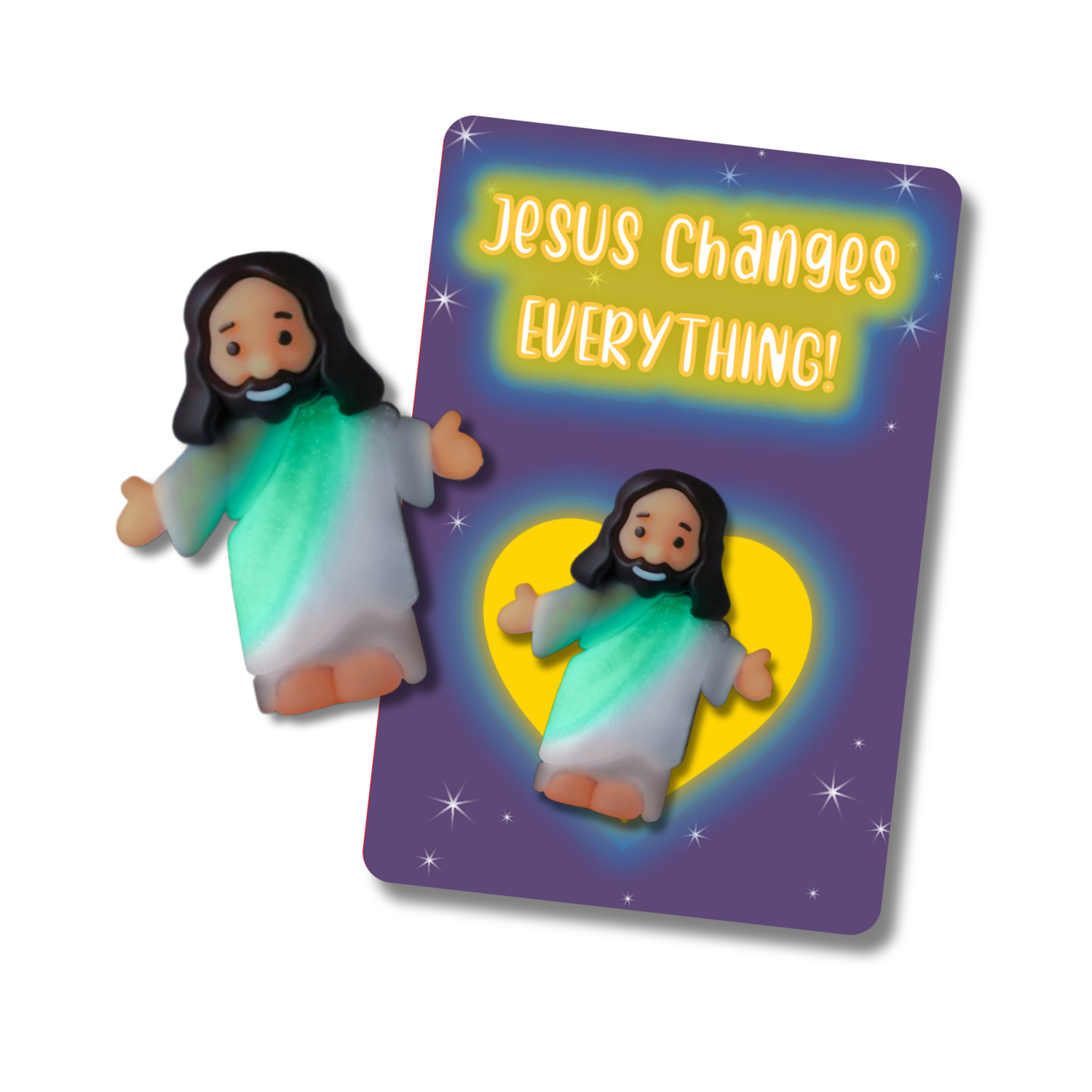 Glow-in-the-Dark Tiny Jesus with Scripture Card