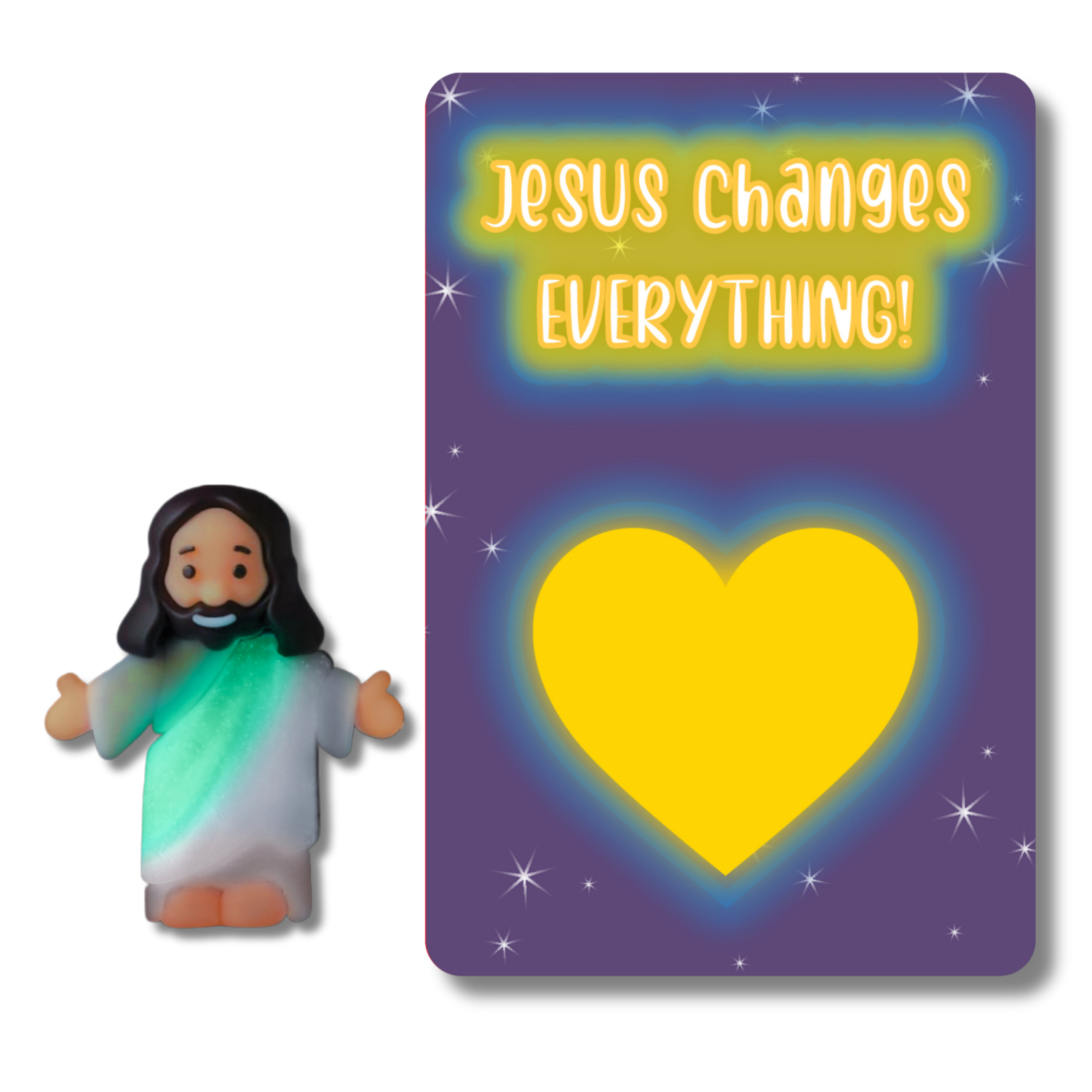 Glow-in-the-Dark Tiny Jesus with Scripture Card