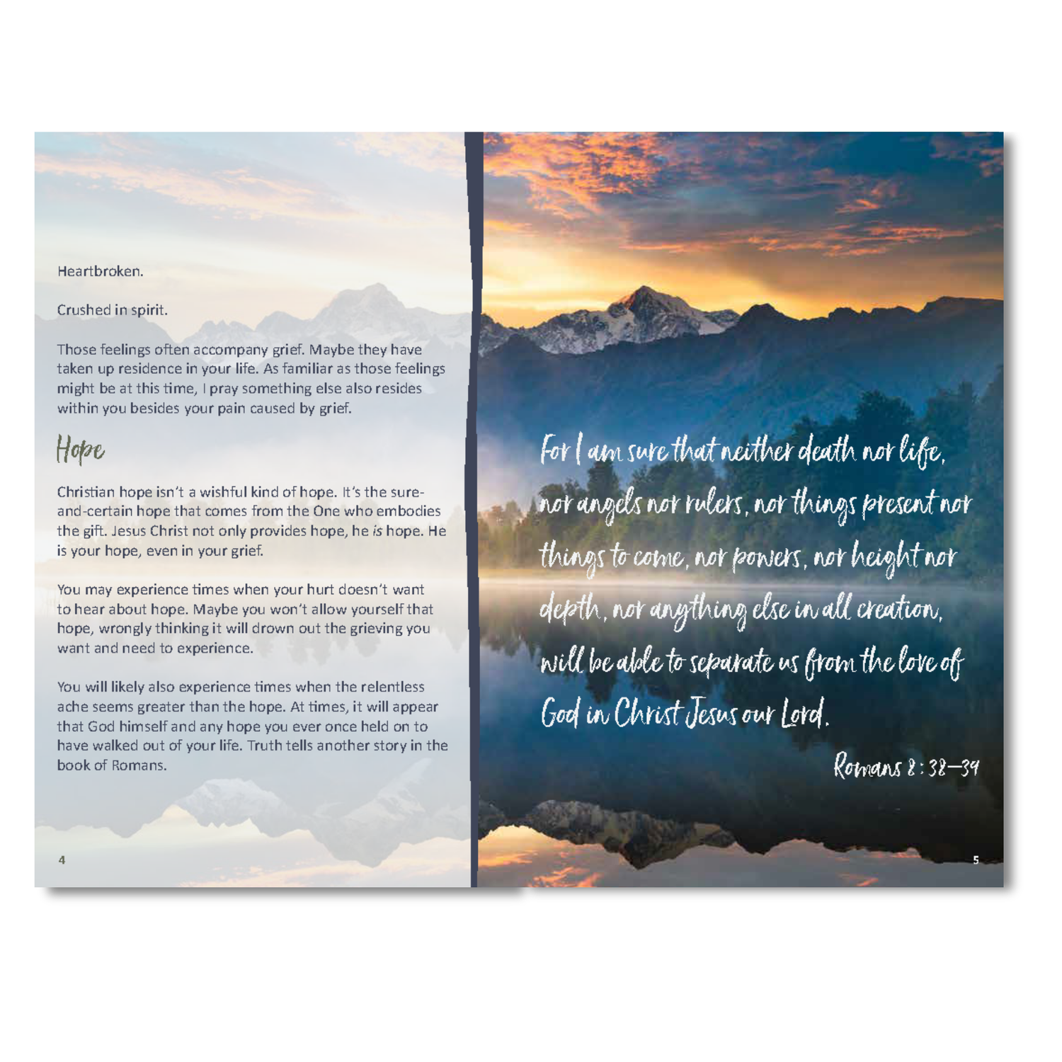 64-Page Full-Color Book: Grieving with Hope, Leaning on Jesus