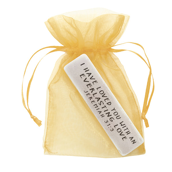 4" Scripture Stone - Everlasting Love Jeremiah 31:3