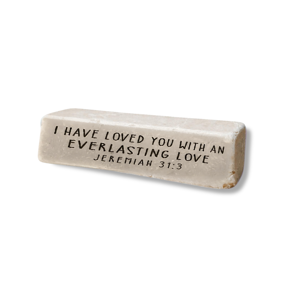 4" Scripture Stone - Everlasting Love Jeremiah 31:3