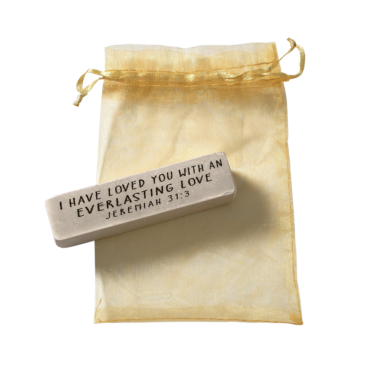 4" Scripture Stone - Everlasting Love Jeremiah 31:3