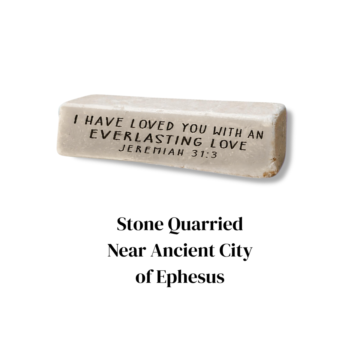 4" Scripture Stone - Everlasting Love Jeremiah 31:3