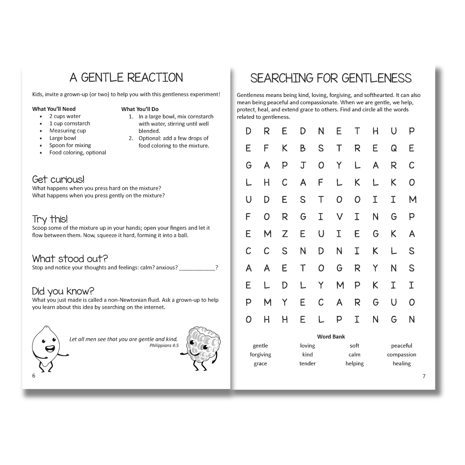 16-Page Activity Booklet - Jesus and GENTLENESS!