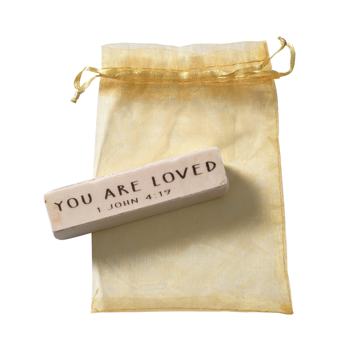 4" Scripture Stone - You Are Loved 1 John 4:19