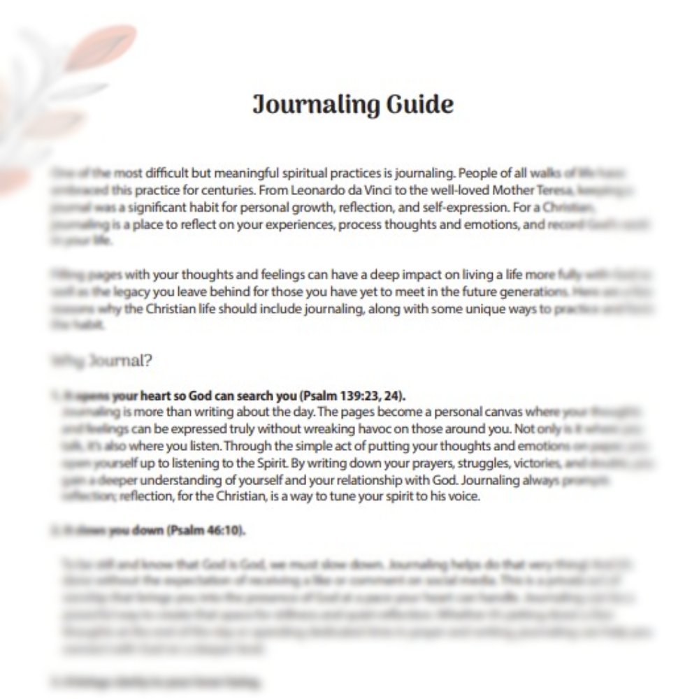 Digital Reading Guide for Journaling Resources