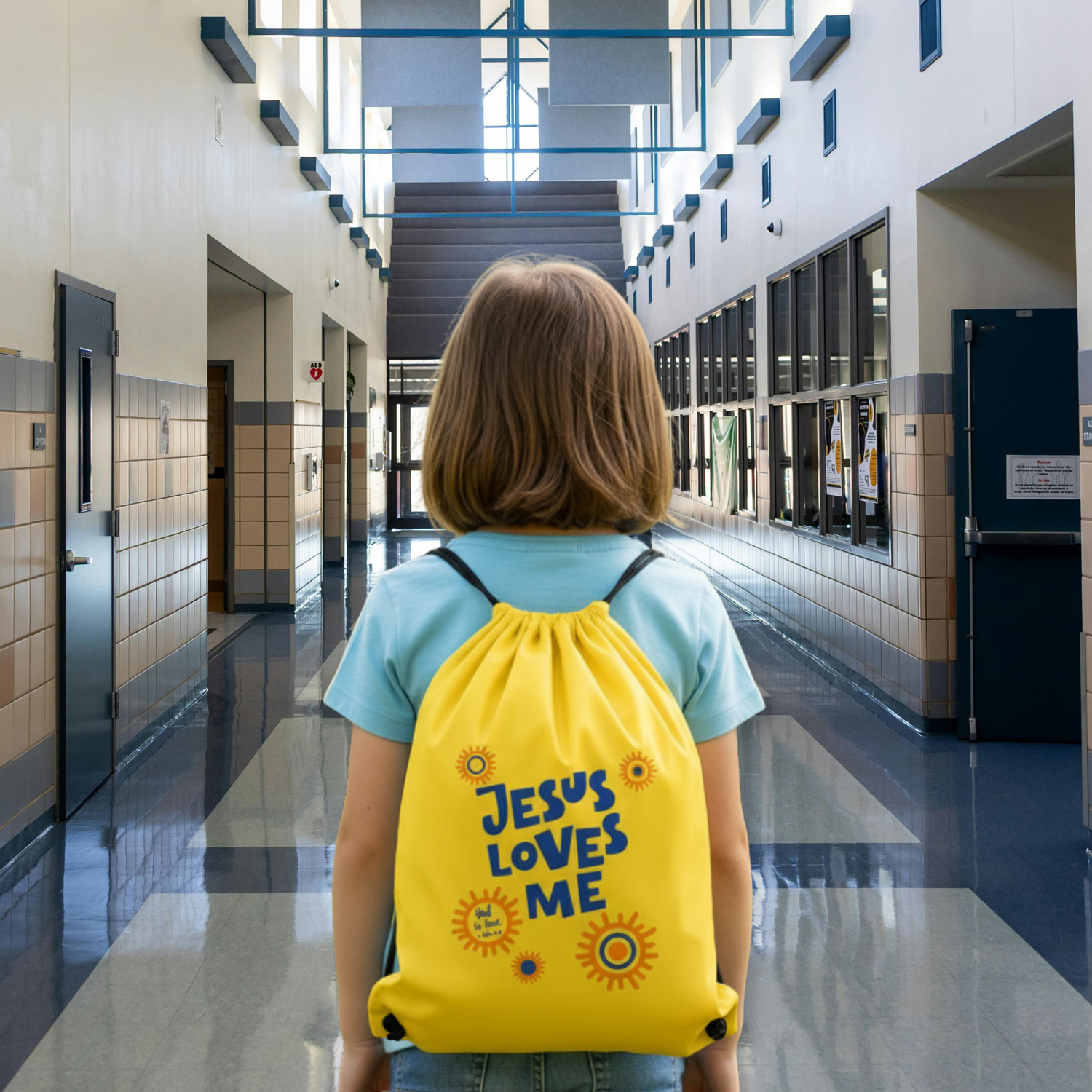 Drawstring Bag - Jesus Loves Me