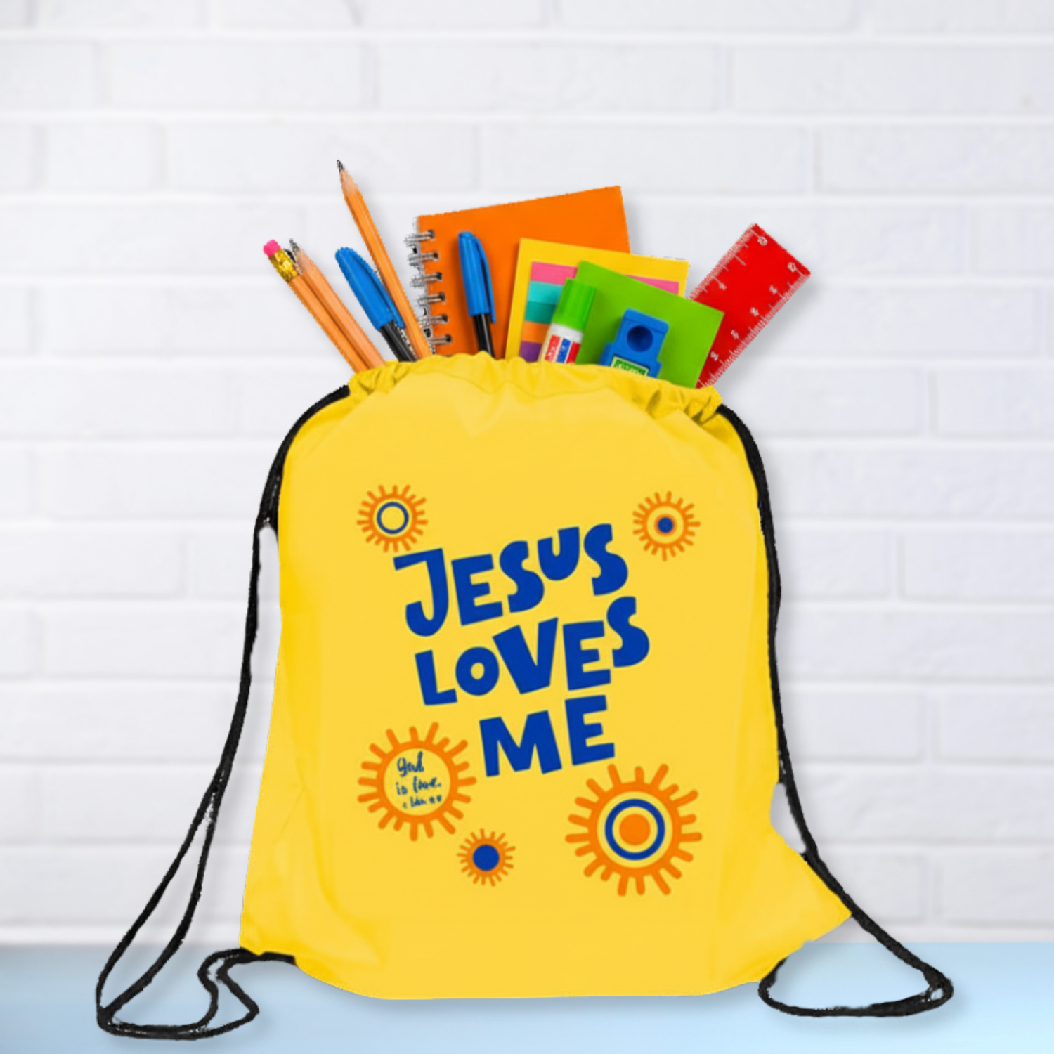 Drawstring Bag - Jesus Loves Me