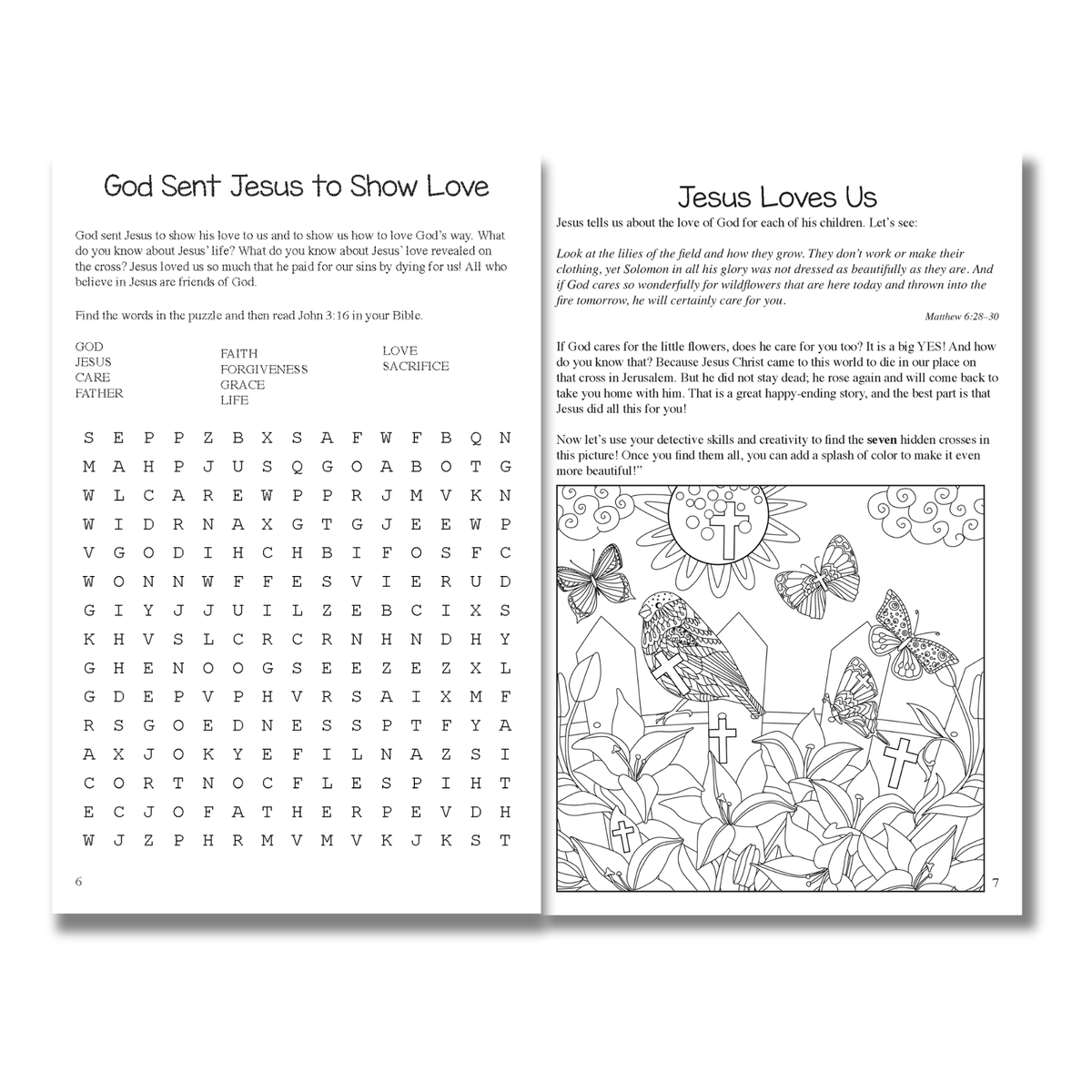 Educational material with text and coloring page on a white background by CTA Christ to All and CTAKids.