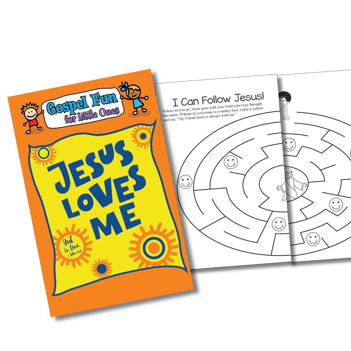 Gospel Fun for Little Ones Activity Booklet for Preschoolers - Jesus Loves Me