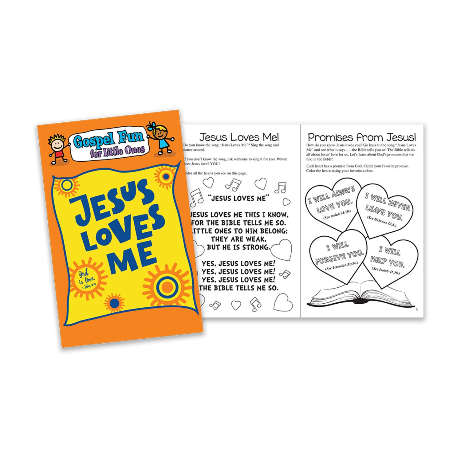 Jesus Loves me Gospel Fun for Little Ones Activity Book Ages 3-6
