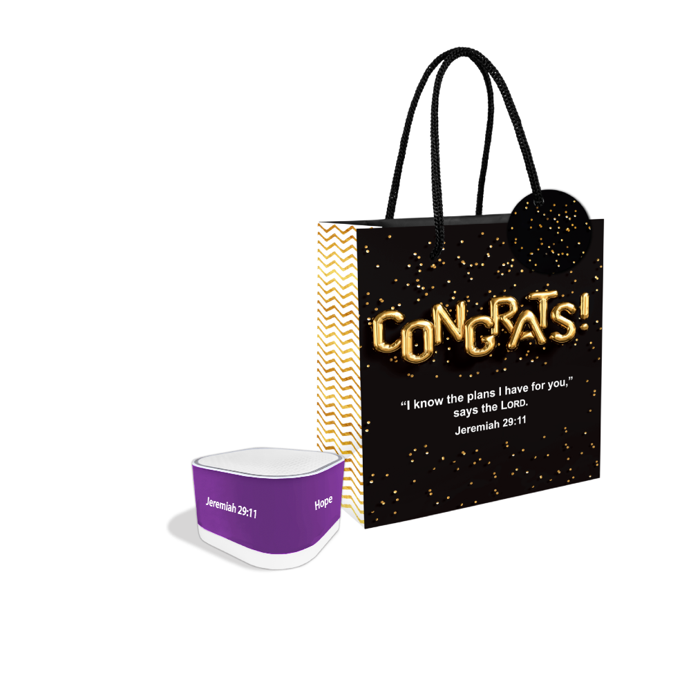 Light Up Purple Bluetooth Speaker & FREE Gift Bag