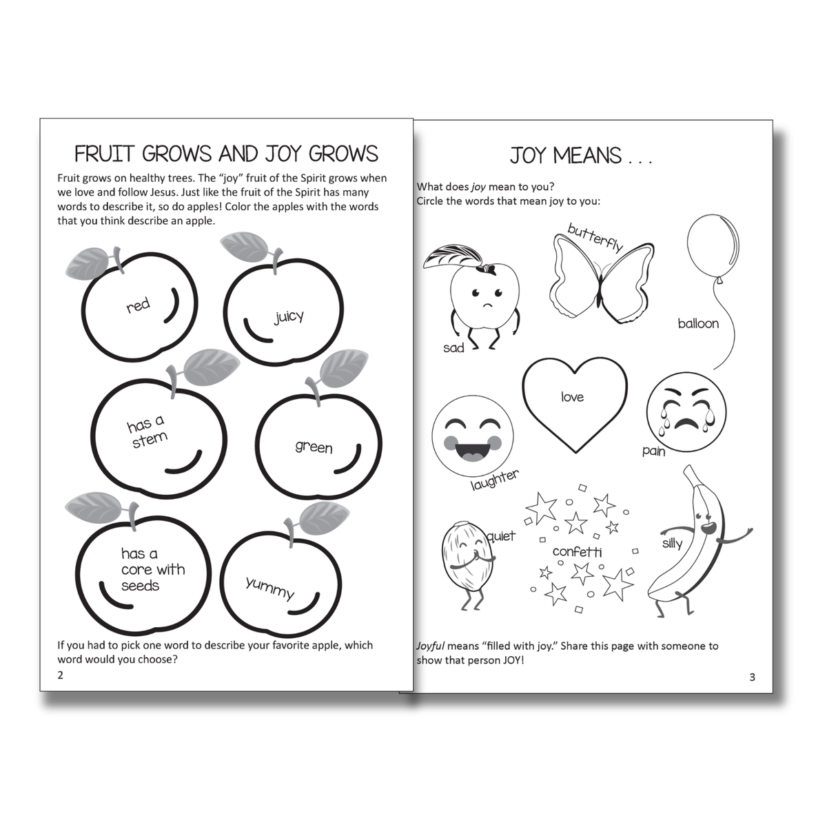 Gospel Fun for Little Ones Activity Booklet for Preschoolers - Jesus and JOY!