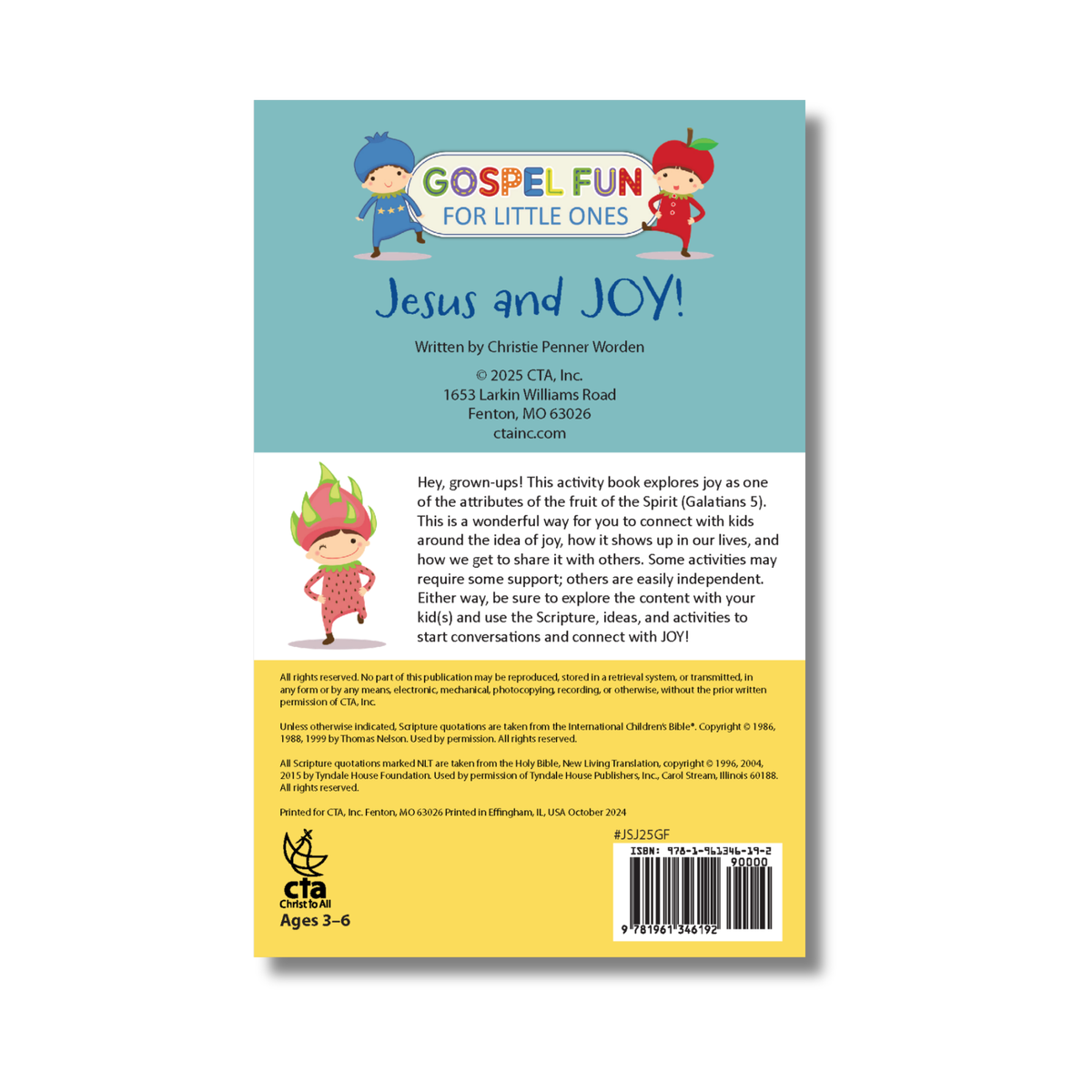 Gospel Fun for Little Ones Activity Booklet for Preschoolers - Jesus and JOY!