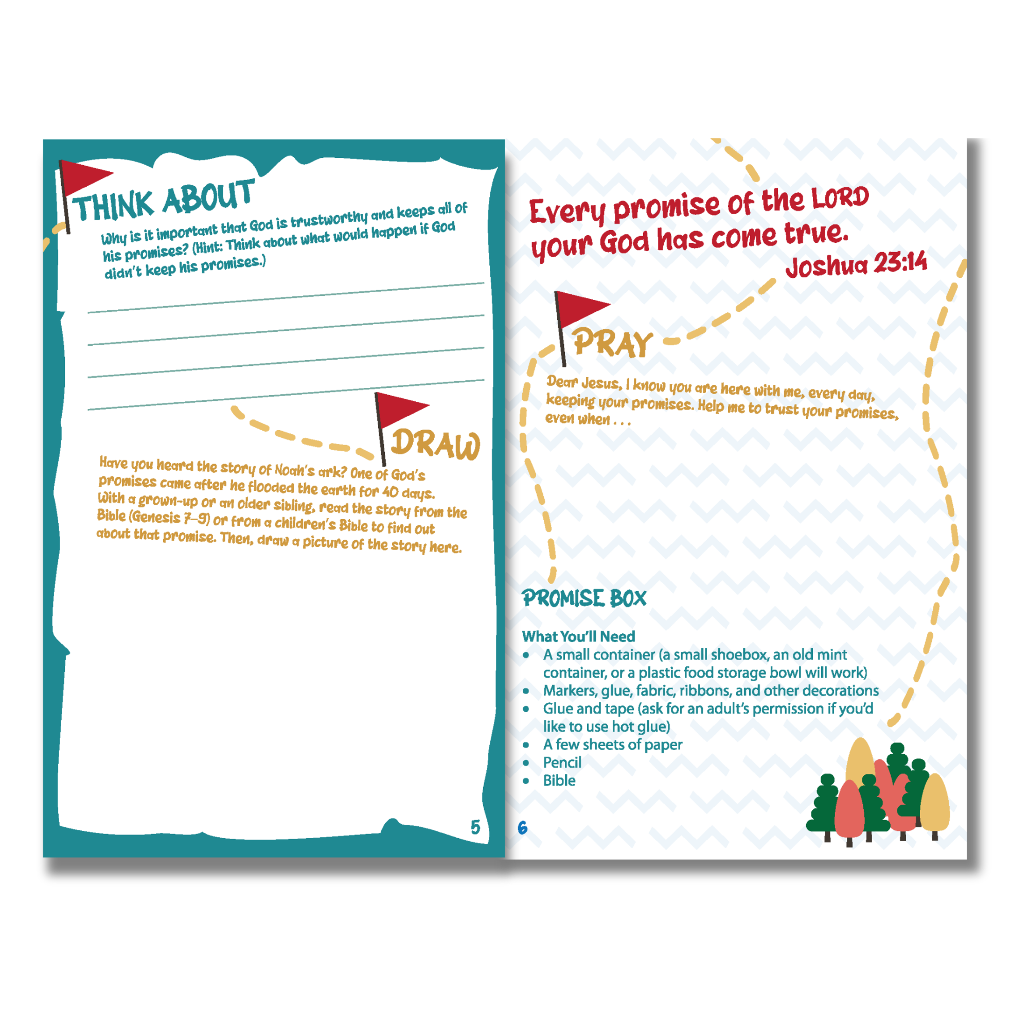 32-Page Activity Journal: Jesus Is Here - Promises, Projects & Prayers