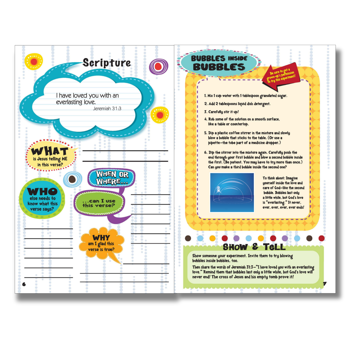 32-Page Activity Journal: Promises, Projects, and Prayers for Kids