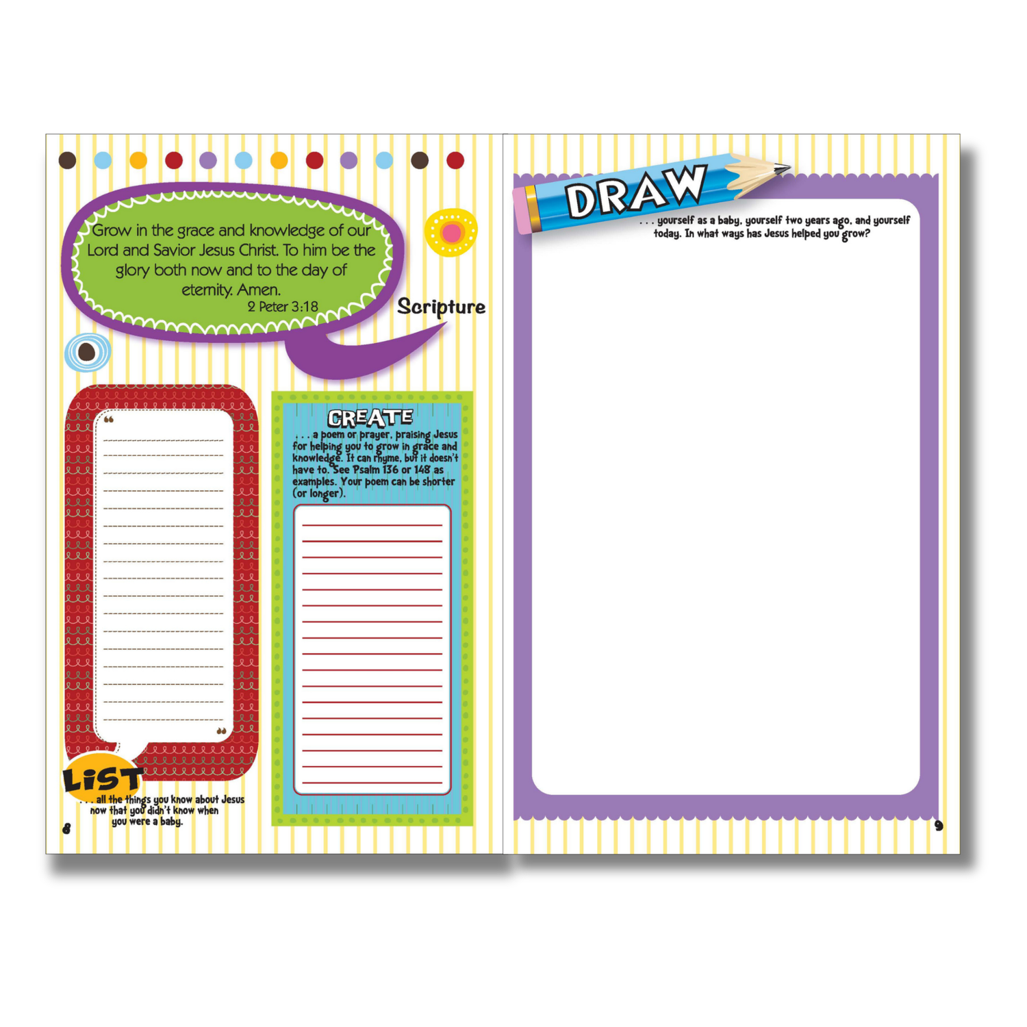 32-Page Activity Journal: Promises, Projects, and Prayers for Kids