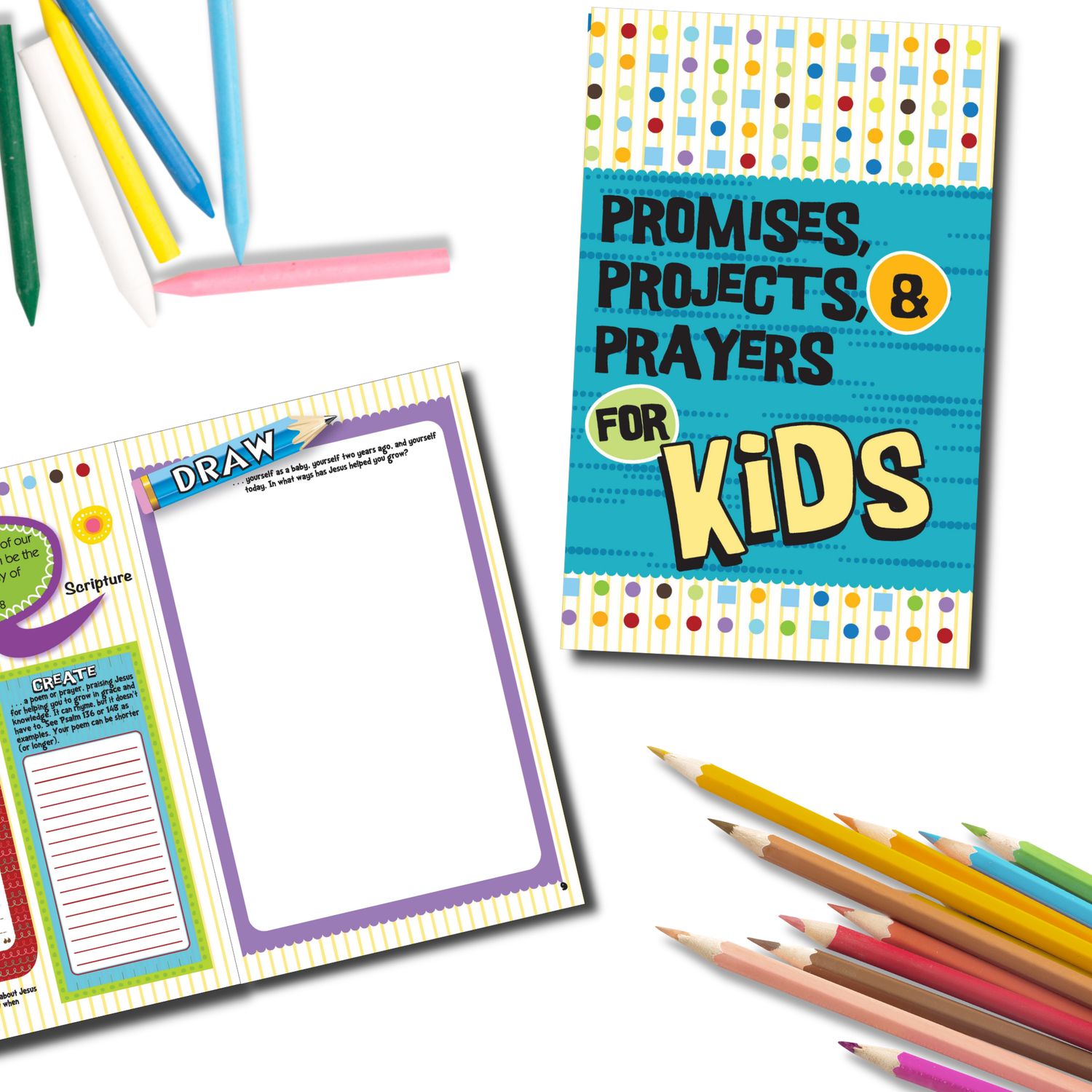 32-Page Activity Journal: Promises, Projects, and Prayers for Kids