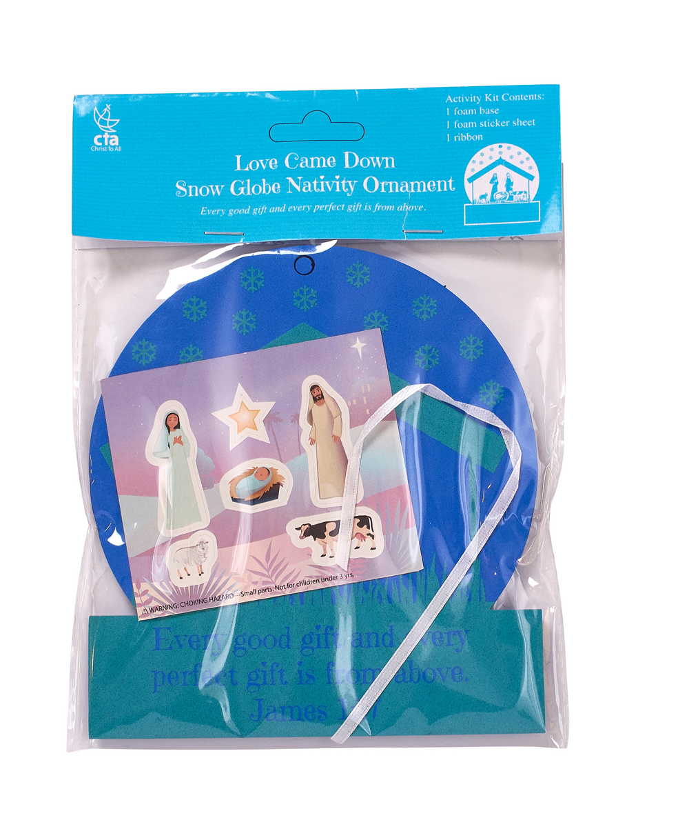 Foam Christmas ornament craft in package - Love Came Down