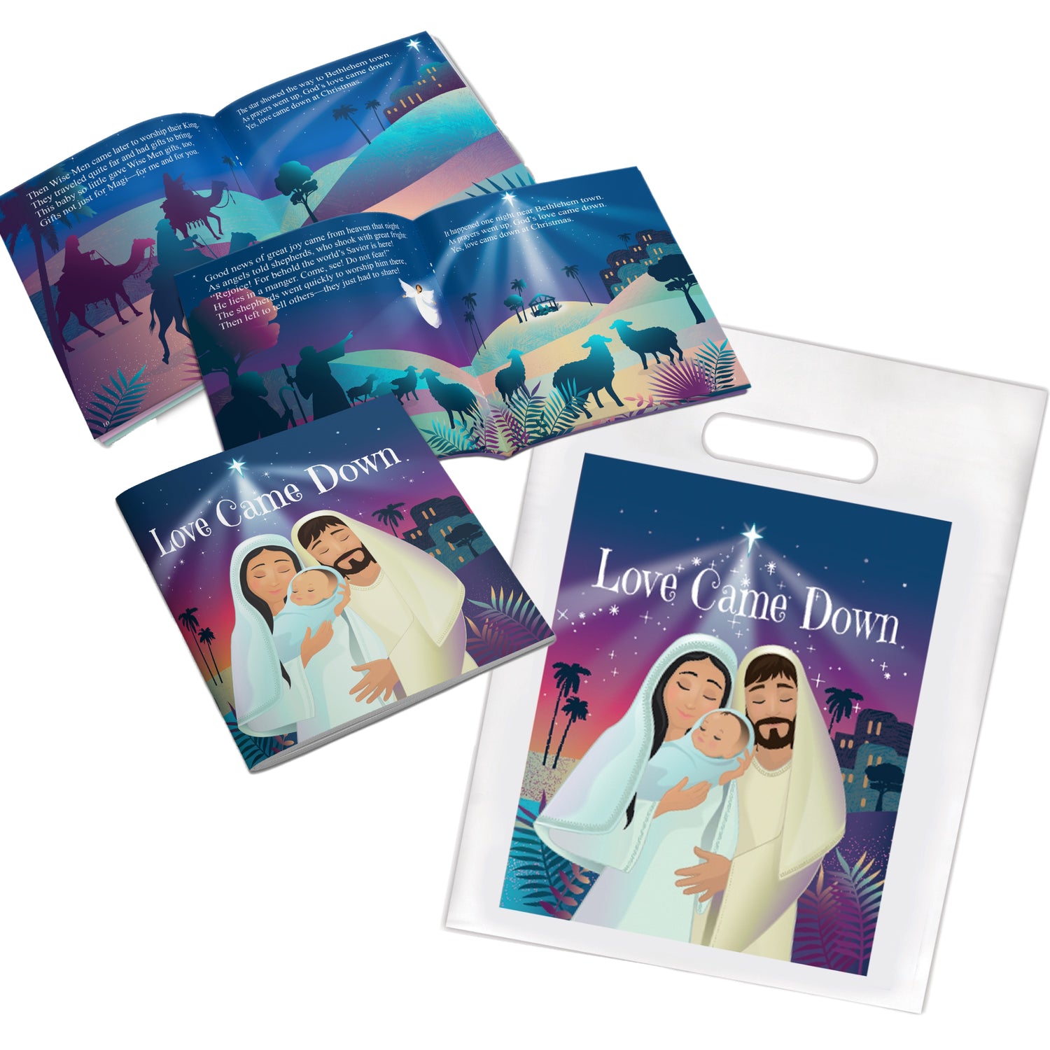 Christmas Party Favor Bag & Matching Christmas Book for Kids - Love Came Down