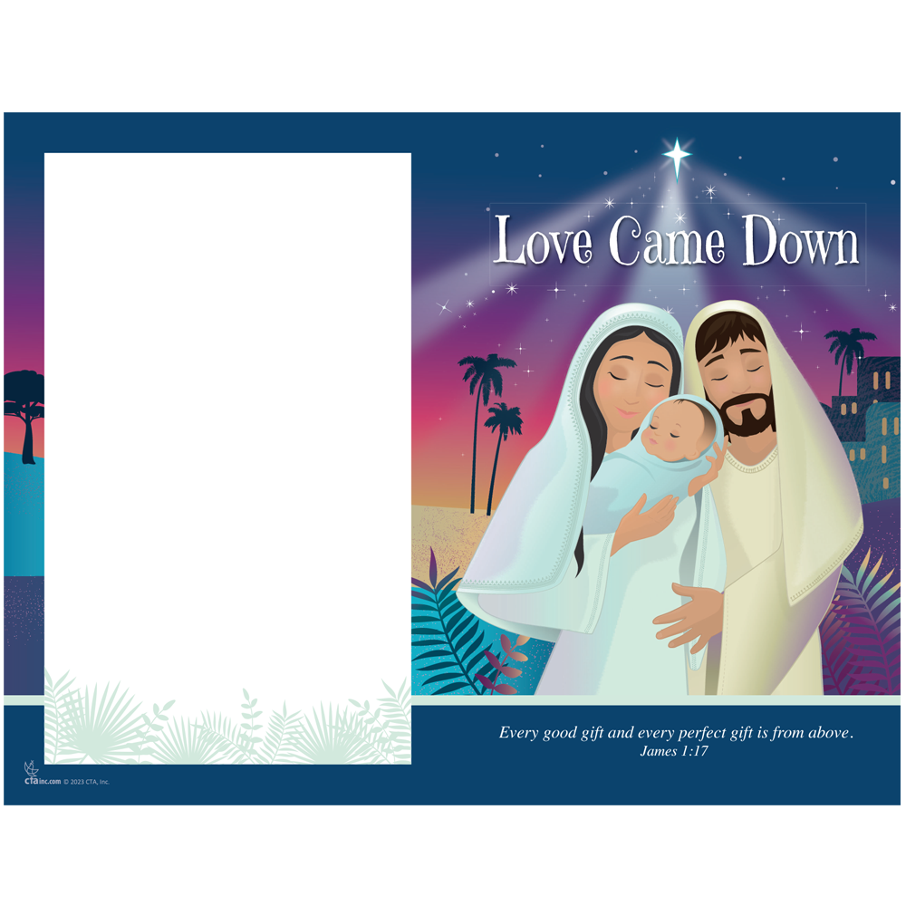 Love Came Down free church bulletin cover download